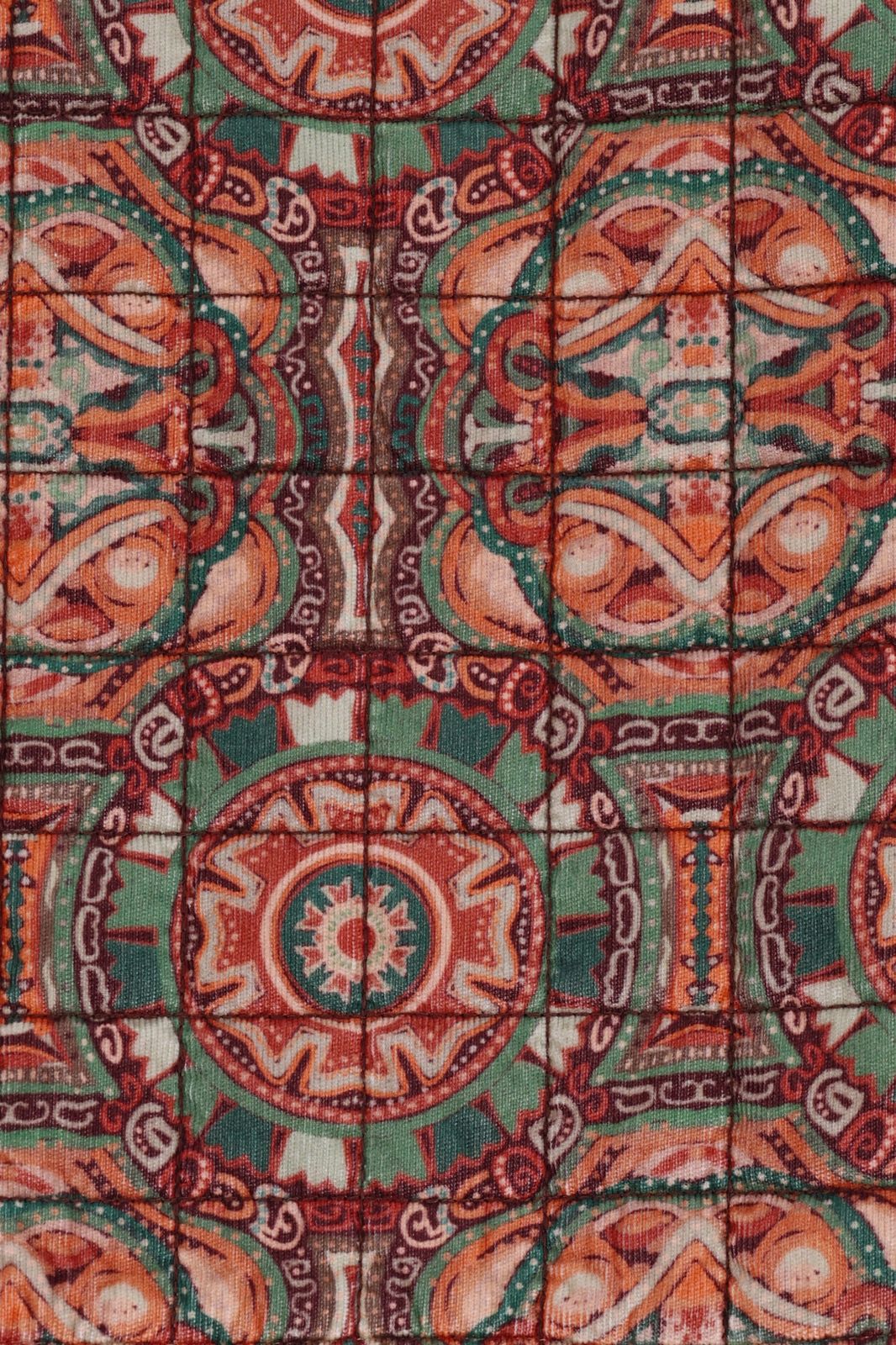 Groene rok met mozaïek print