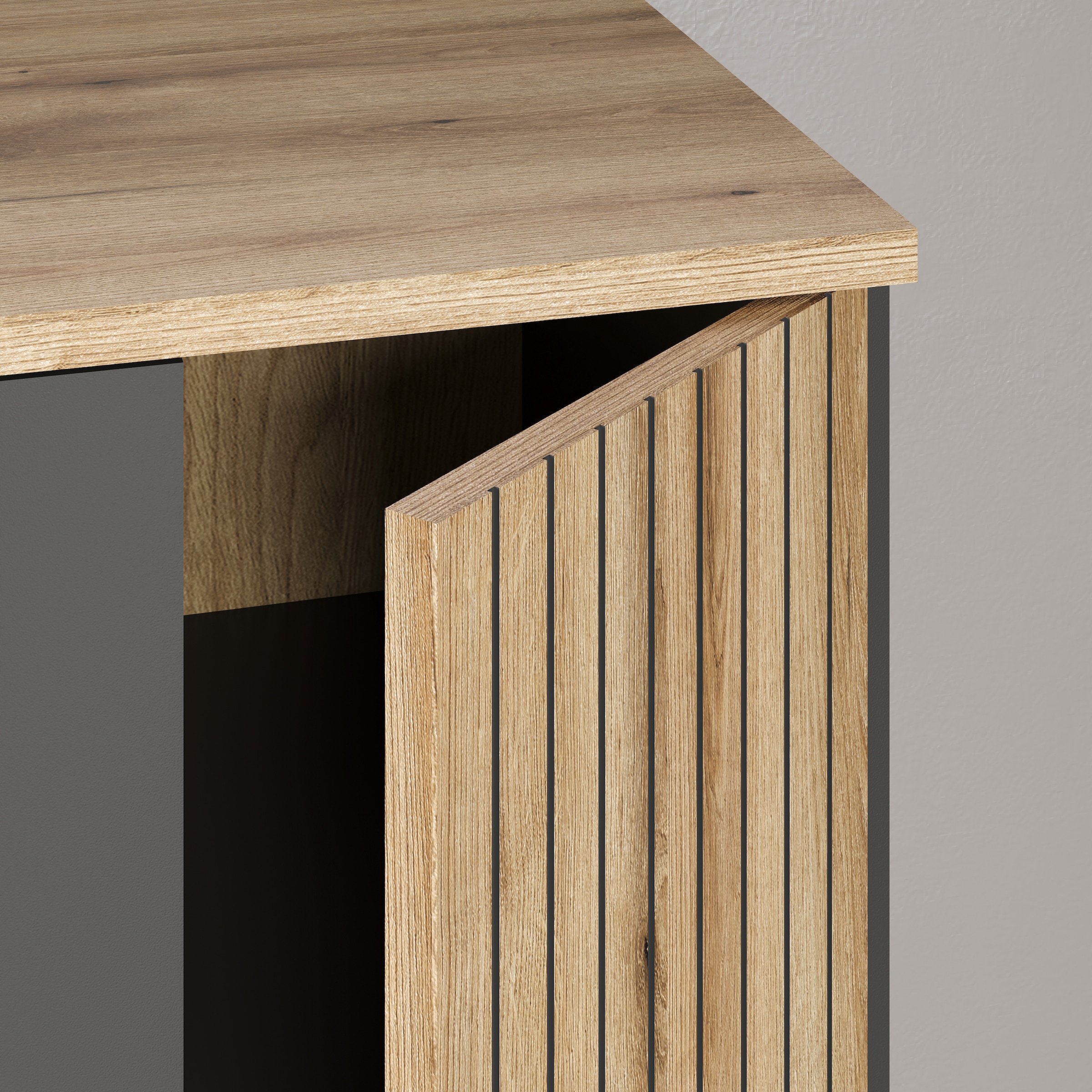 INOSIGN Highboard »Estepona« 1 Stk. tlg. Highboard mit 2 Türen - (B/T/H) 90/42/146 cm