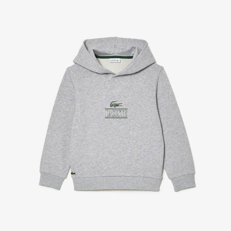 Sweatshirt à capuche en coton Pullovers & Sweatshirts - Gris - Lacoste - Enfant