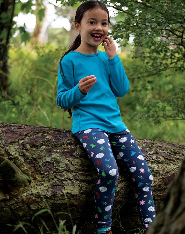 Leggings HEDGEHOGS in nachtblau/bunt