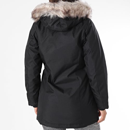 Parka Capuche Fourrure Femme New Katy Noir