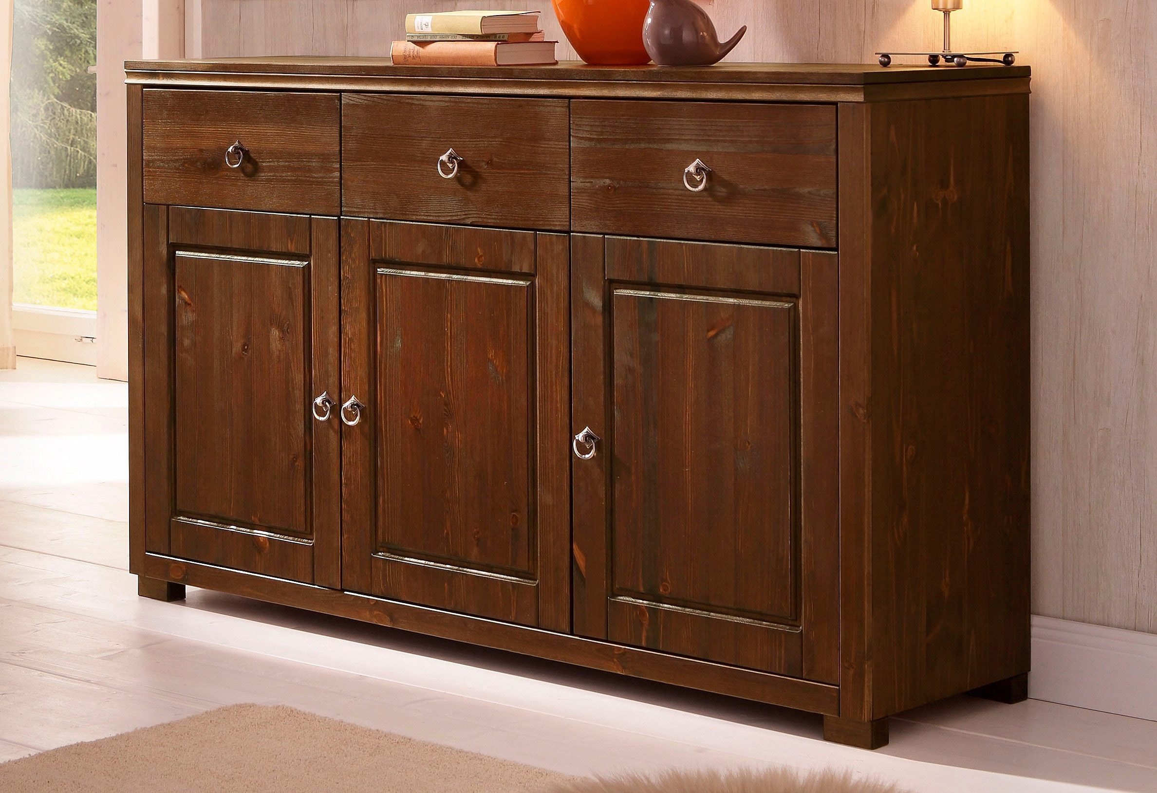 Home affaire Sideboard »Gotland« Kommode, Breite 147 cm, aus massiver Kiefer, FSC®
