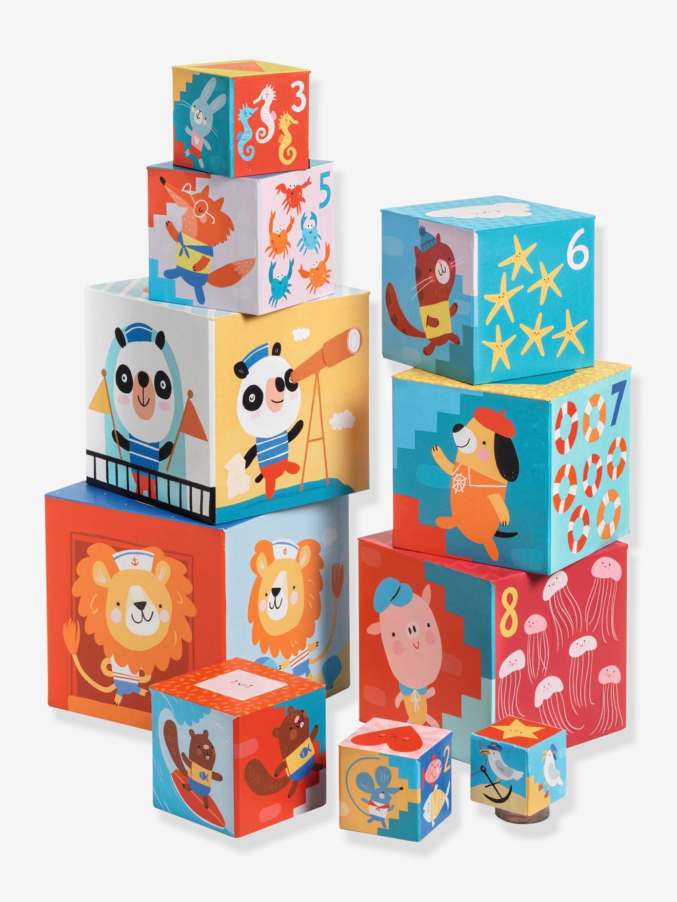 10 cubos azuis DJECO 