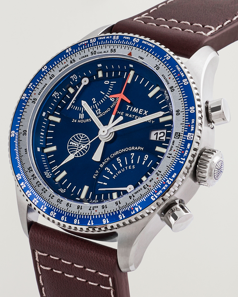 Timex Pan Am Flyback Chronograph 43mm Blue Dial