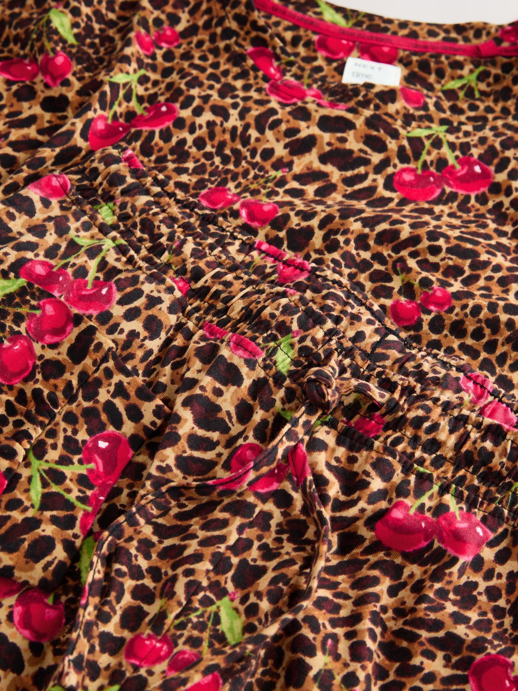 Animal kersenprint - Pyjama met lange mouwen