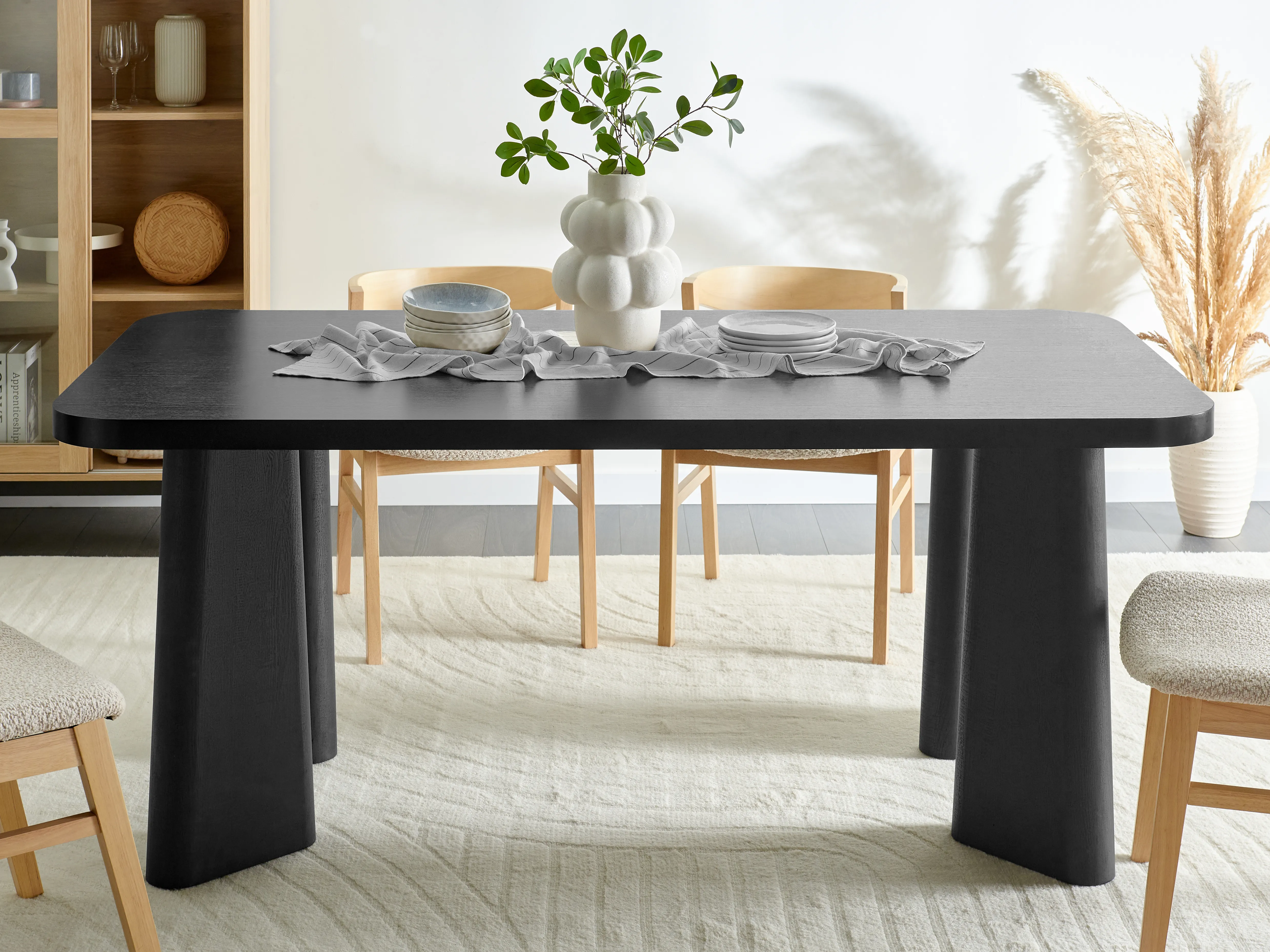 Eettafel ATLIN Zwart 90 cm 180 cm