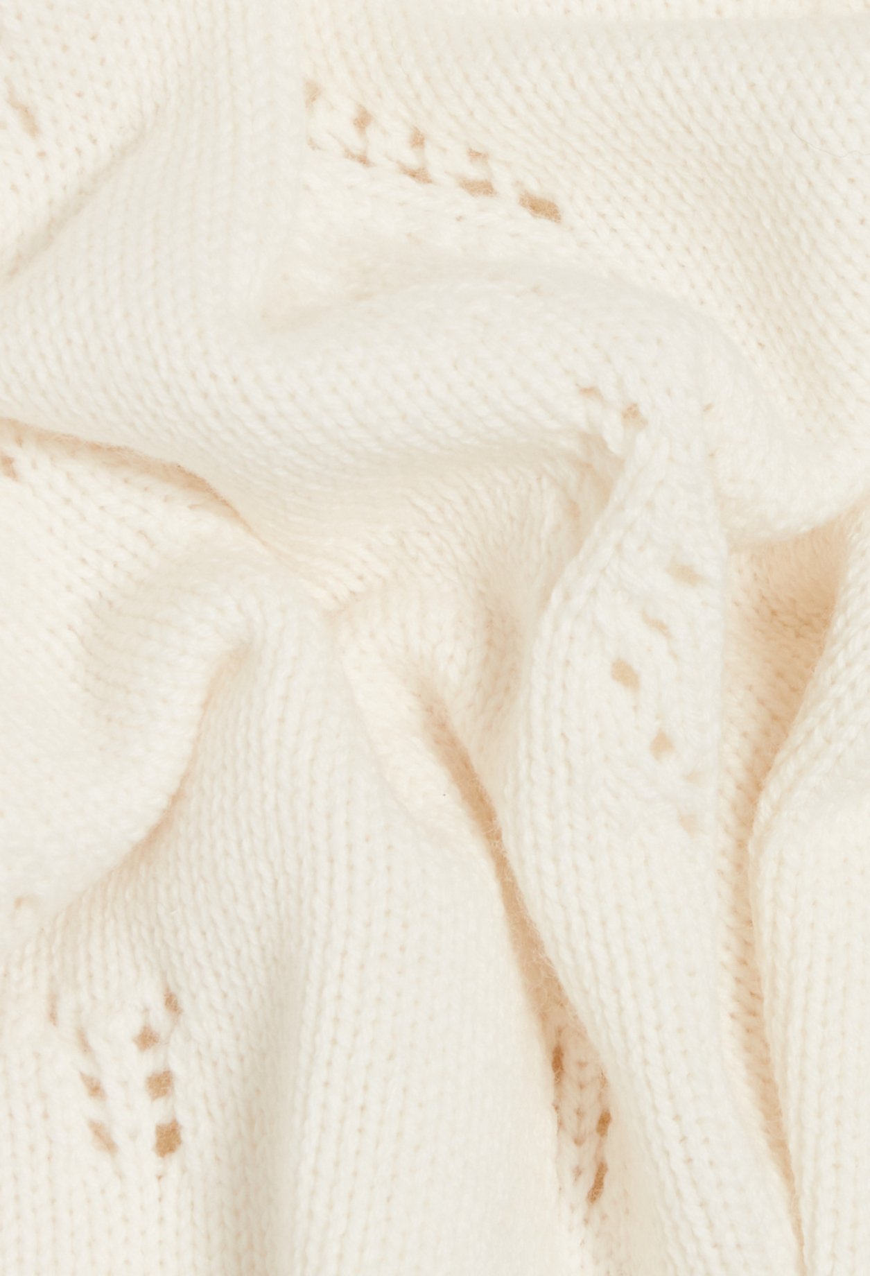 Pull maille manches courtes ecru