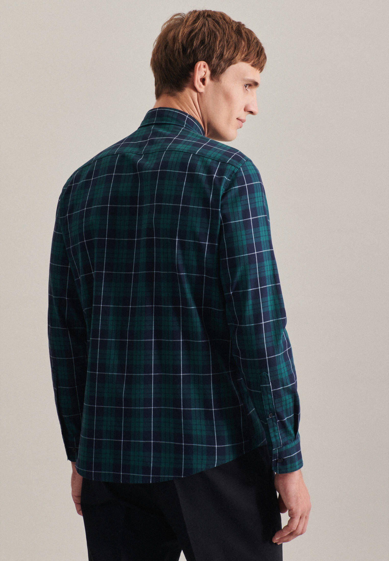 Seidensticker| Herren Casual Hemd Schwarze Rose