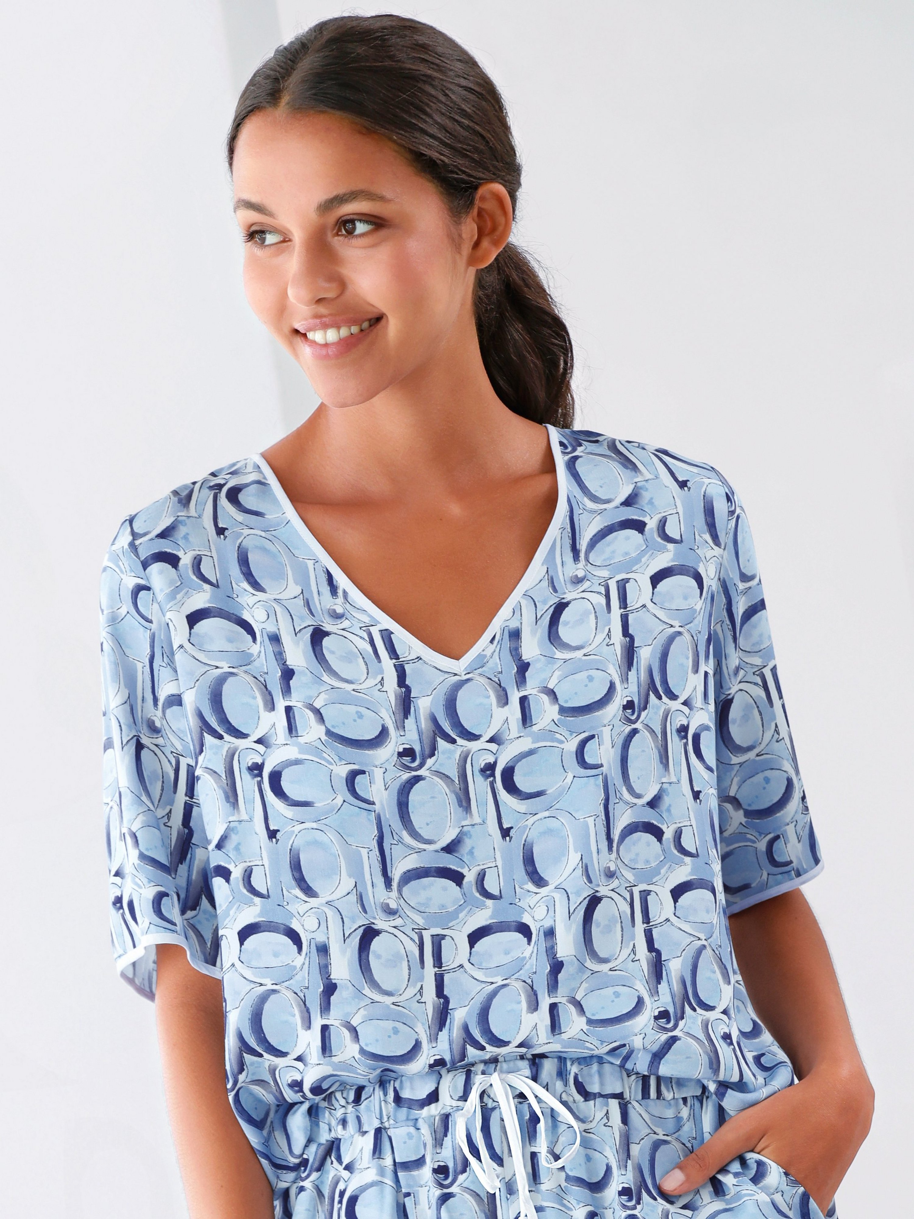 Pyjama-Oberteil mit 1/2-Arm