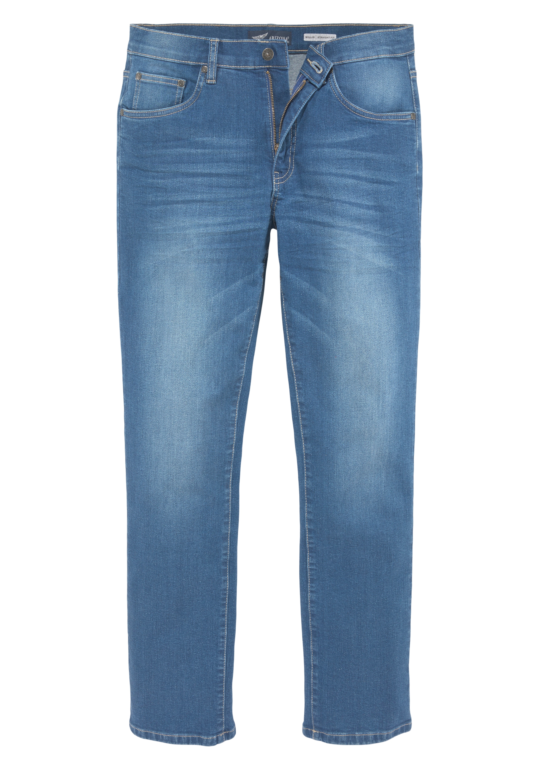 Arizona Stretch-Jeans »Willis«, 2 Stk. straight-fit,  lange Beine,  mit Nieten,  niedrige Leibhöhe