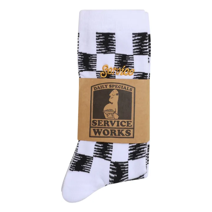 Service Works Chaussettes Checker | Blanc