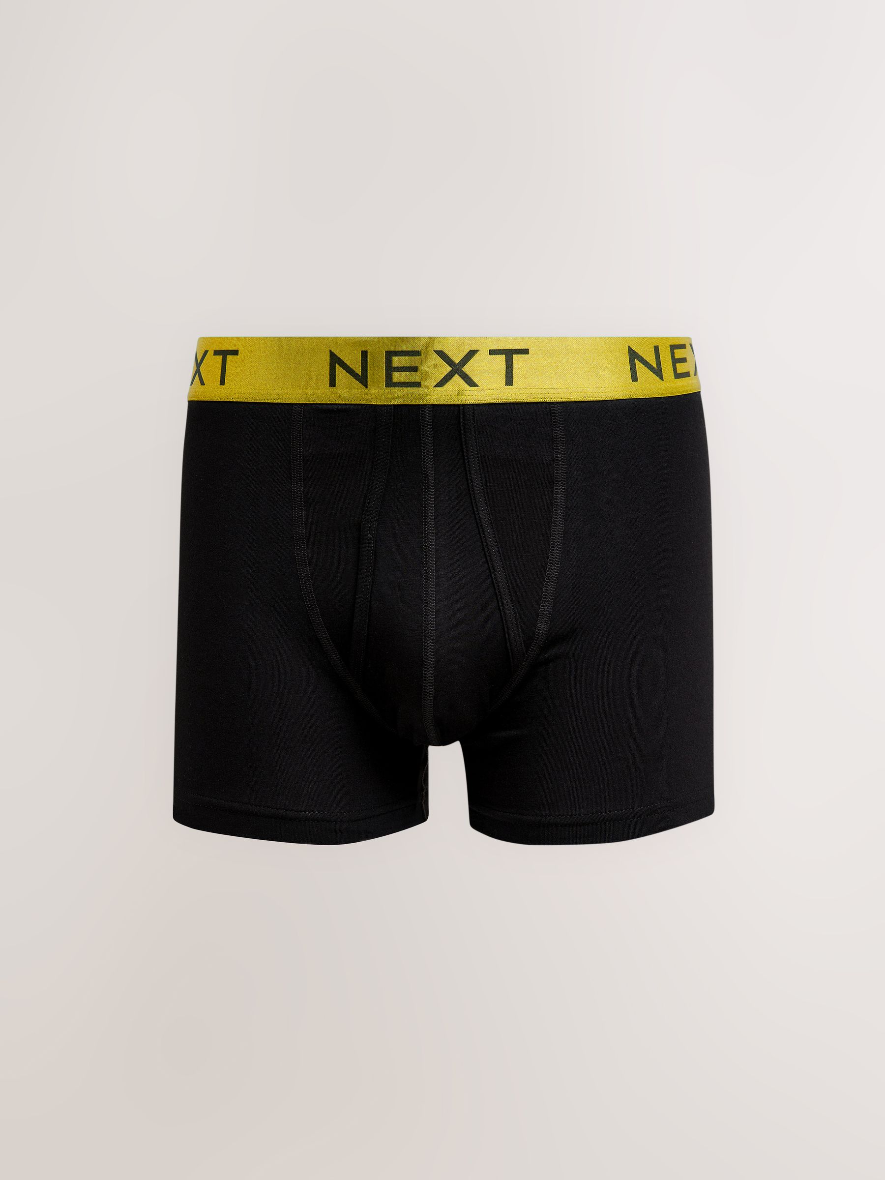 Zwart met felgekleurde glanzende taillebanden - Standaard - 10 Boxershorts zonder plooi
