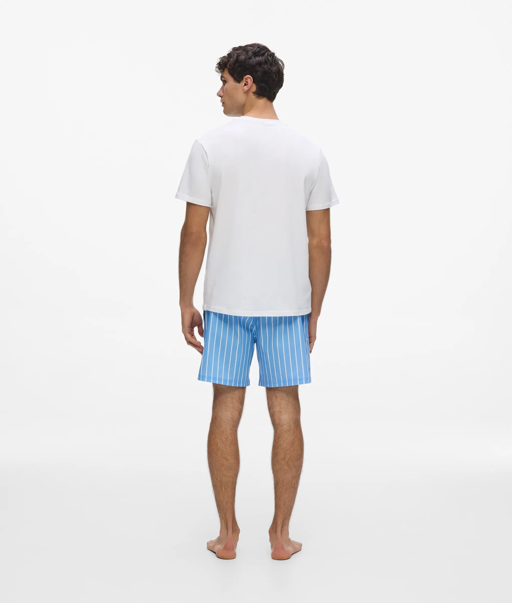 Gestreepte pyjamaset met korte broek
