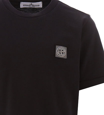 Stone Island T-Shirt - Schwarz m. Logo