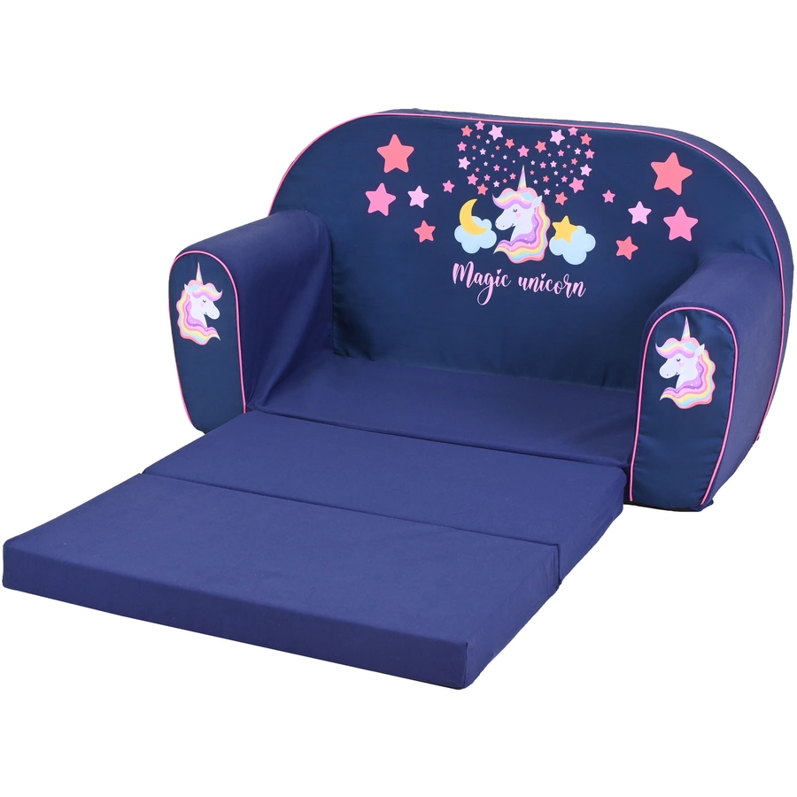knorr toys® Kindersofa Magic Unicorn blau