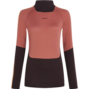 Icebreaker Merino 200 Oasis Sonebula High Neck Funktionsshirt Lang Bittersweet / Cedar / Felds / CB Damen