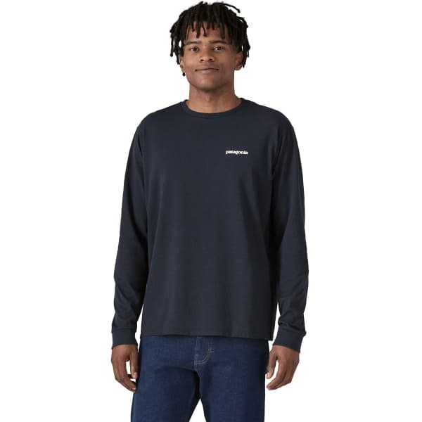 T-shirt PATAGONIA M'S L/S P-6 LOGO RESPONSIBILI-TEE NEW NAVY