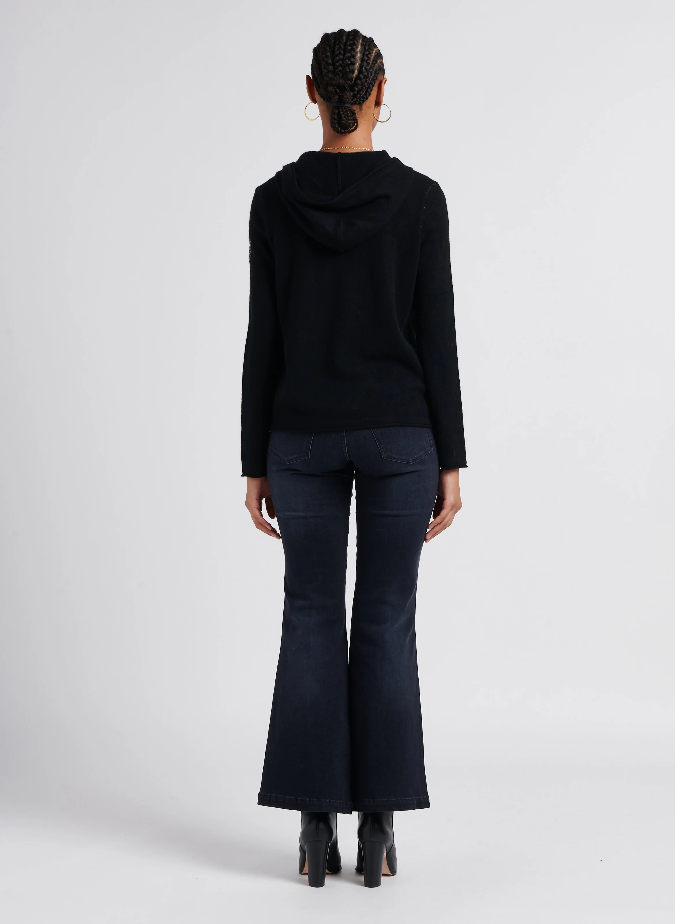 Cardigan à capuche en cachemire | Noir