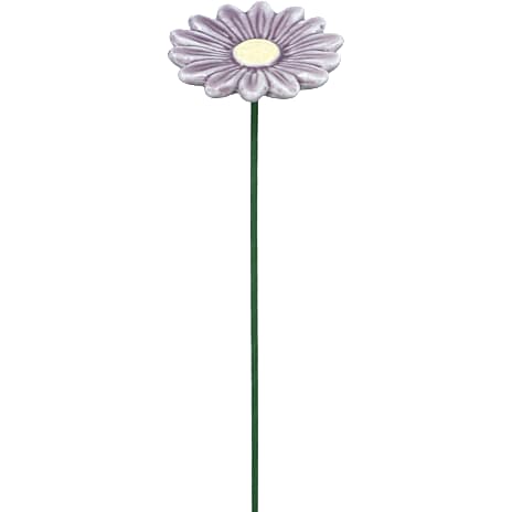 Keramikblomst på pind 28 cm - flere varianter - assorteret