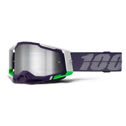 Masque cross 100% RACECRAFT 2 - KRAKOV - IRIDIUM SILVER 2024 - Gris / Noir