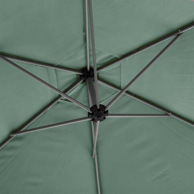 Parasol déporté rond MANOA Vert olive
