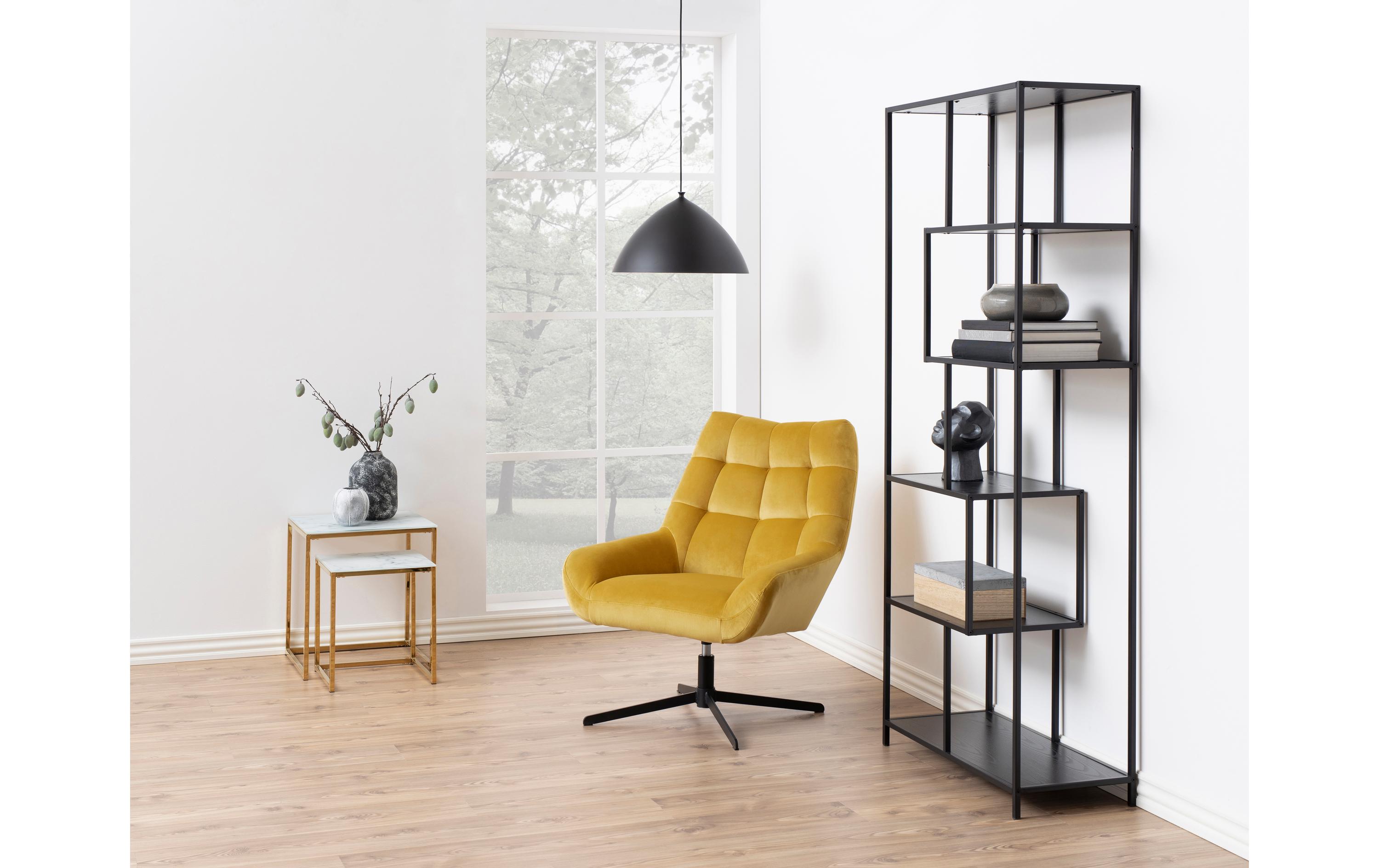 Regal Seaford 77 x 35 x 185 cm, Schwarz<br>Bücherregal
