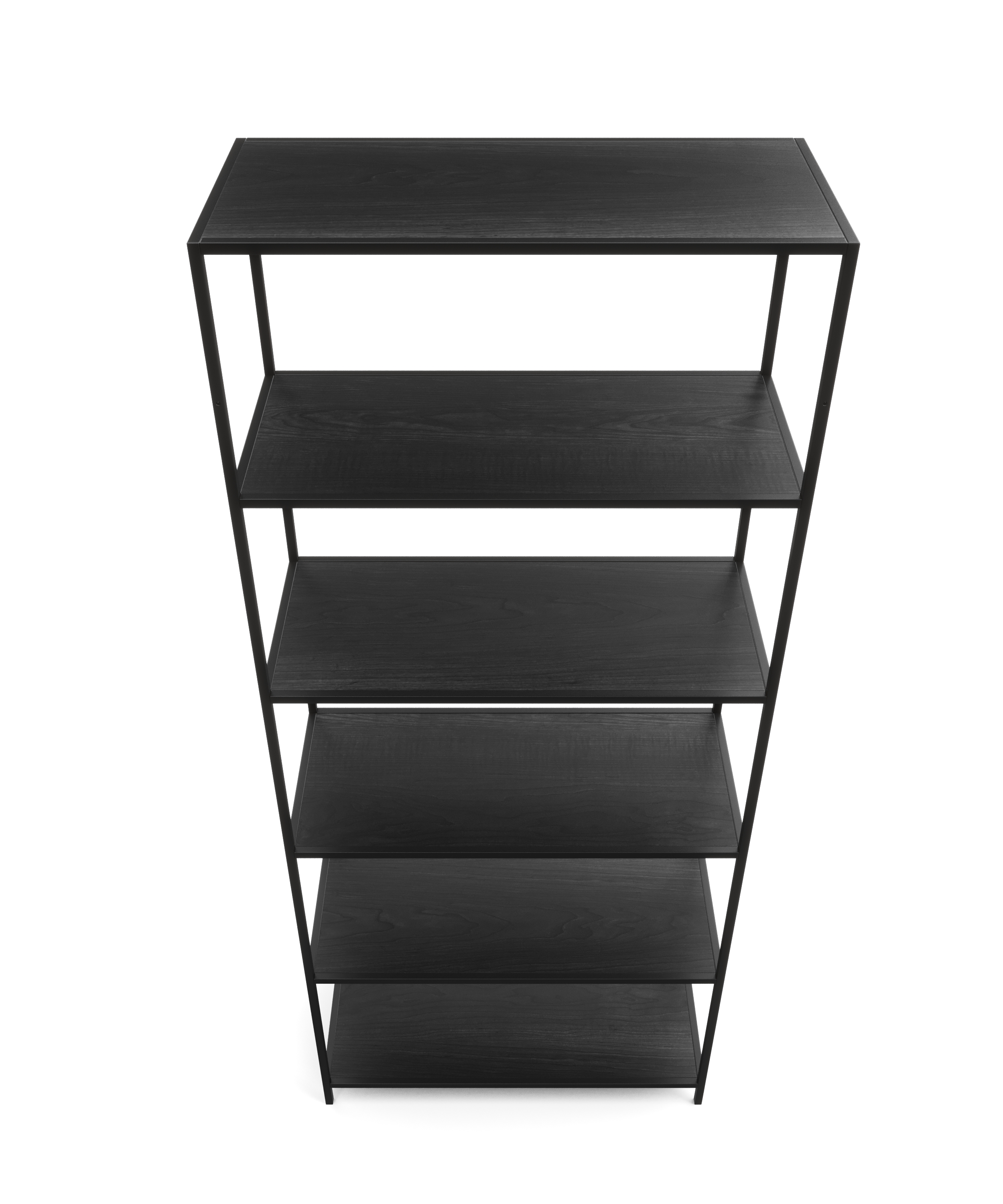 Bücherregal SEAFORD 77 x 185 cm schwarz