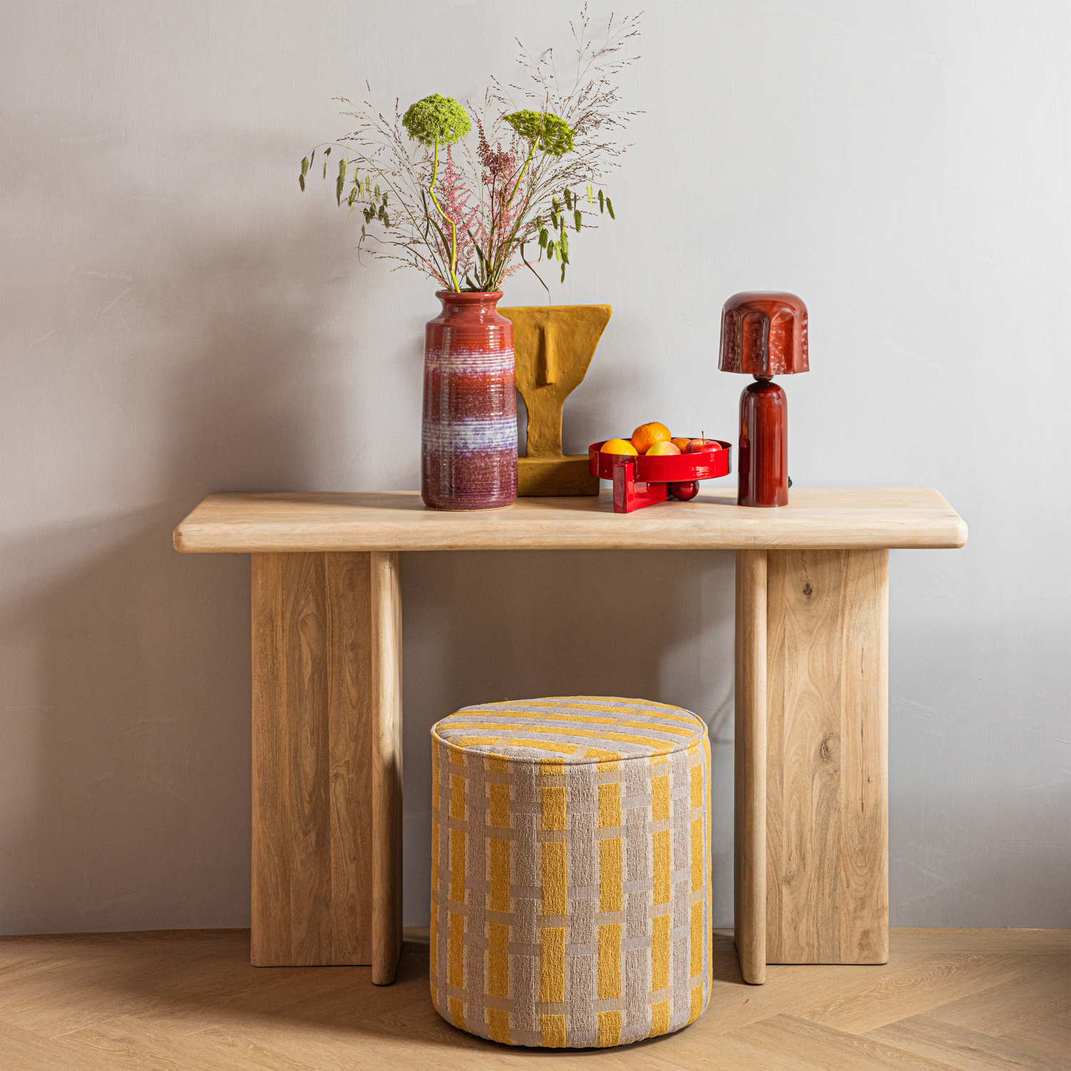 WOOOD Ato Bijzettafel - Mangohout - Naturel - 135x80x40