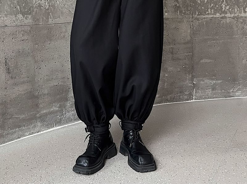 Freehop - Hoge taille effen cropped harembroek