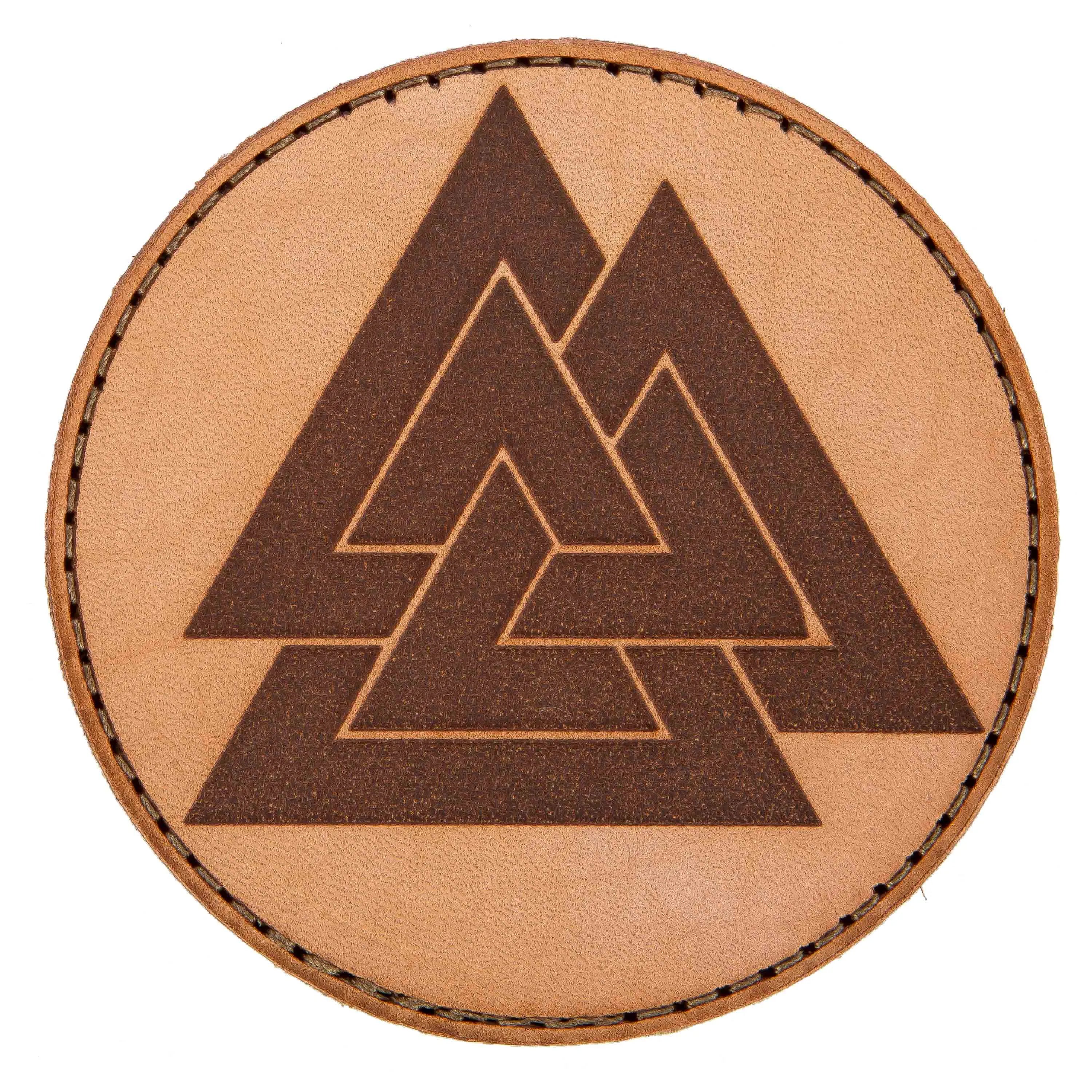 MD-Textil -  MD-Textil Lederpatch Valknut sand