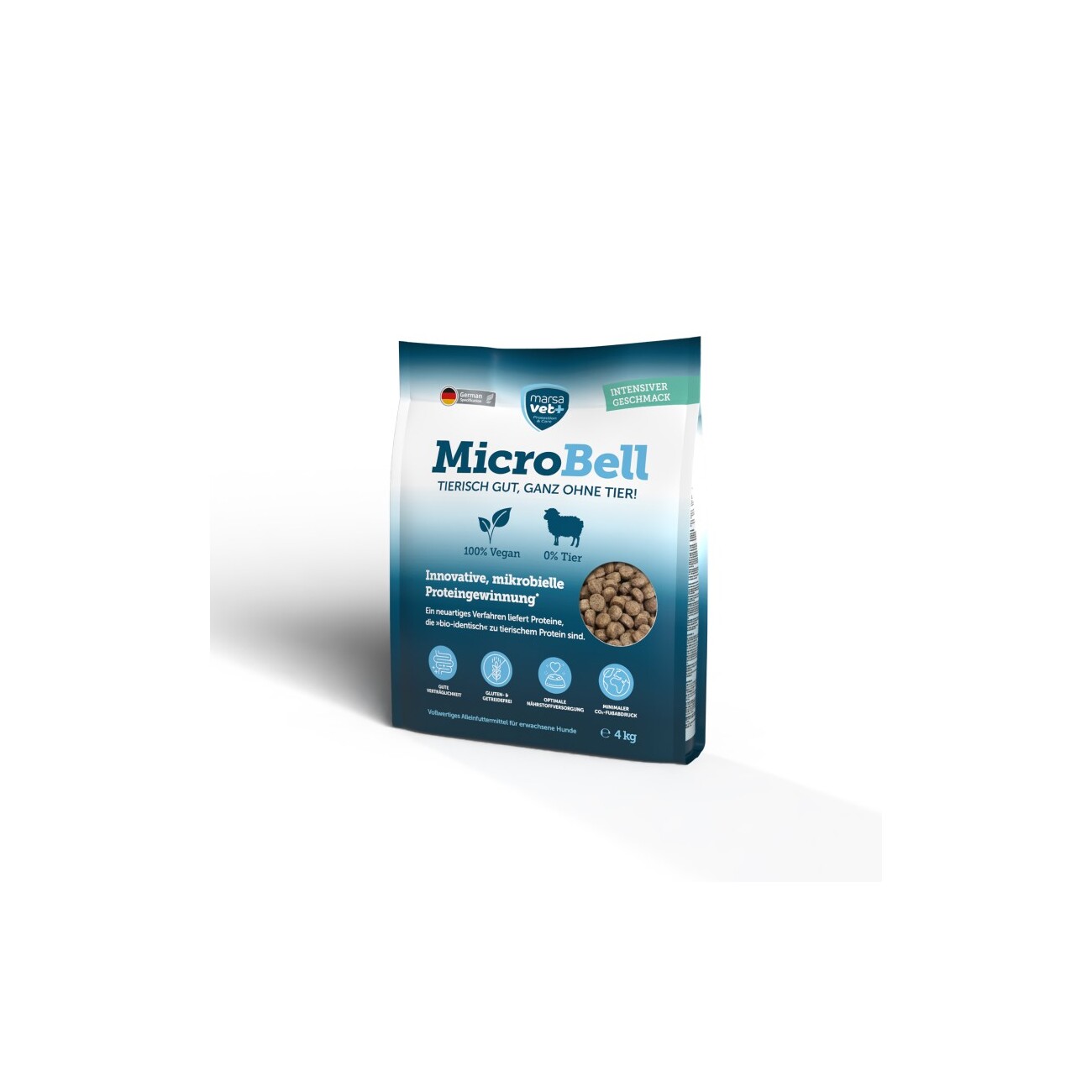 Marsavet Veganes Hundefutter - Trockenfutter mit mikrobiellem Protein - MicroBell