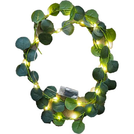 Salling lyskæde med eucalyptus 2 meter - grøn