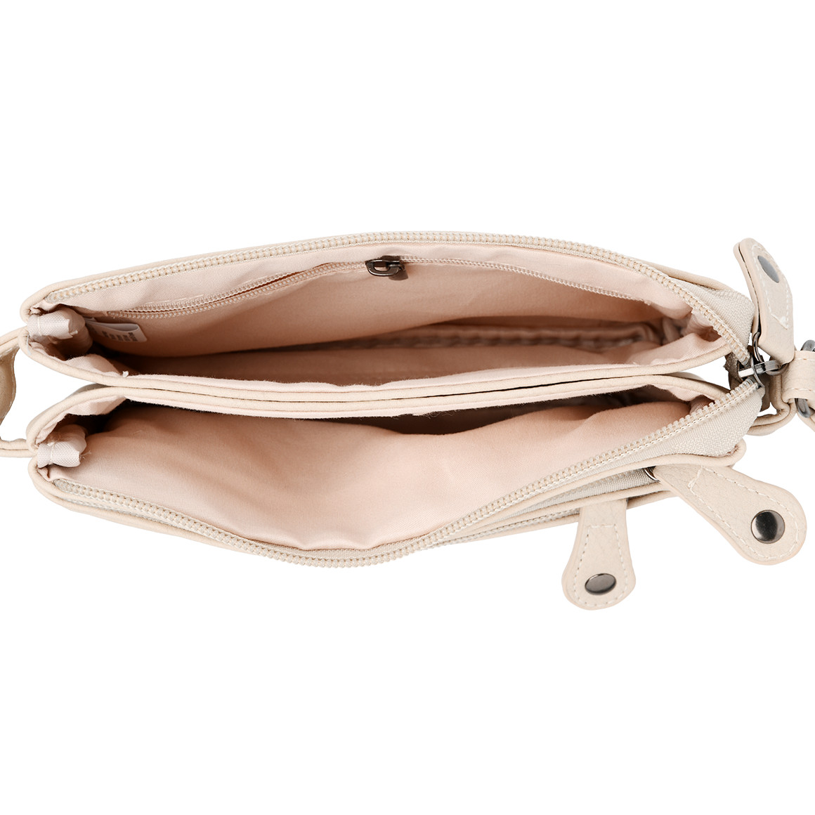 Gina Benotti Kleine Damen Umhängetasche aus Lederimitat beige