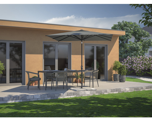 Parasol, zweefparasol Sarry Soluna 250 x 250 cm, polyester (PES), donkergrijs