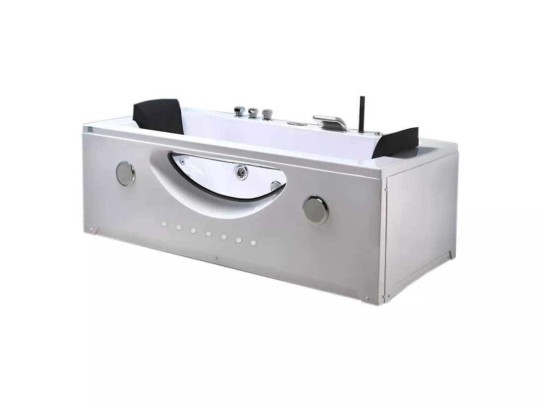 Baignoire hydromassage blanc Chromothérapie 180 X 90 cm 16 jets – Eden