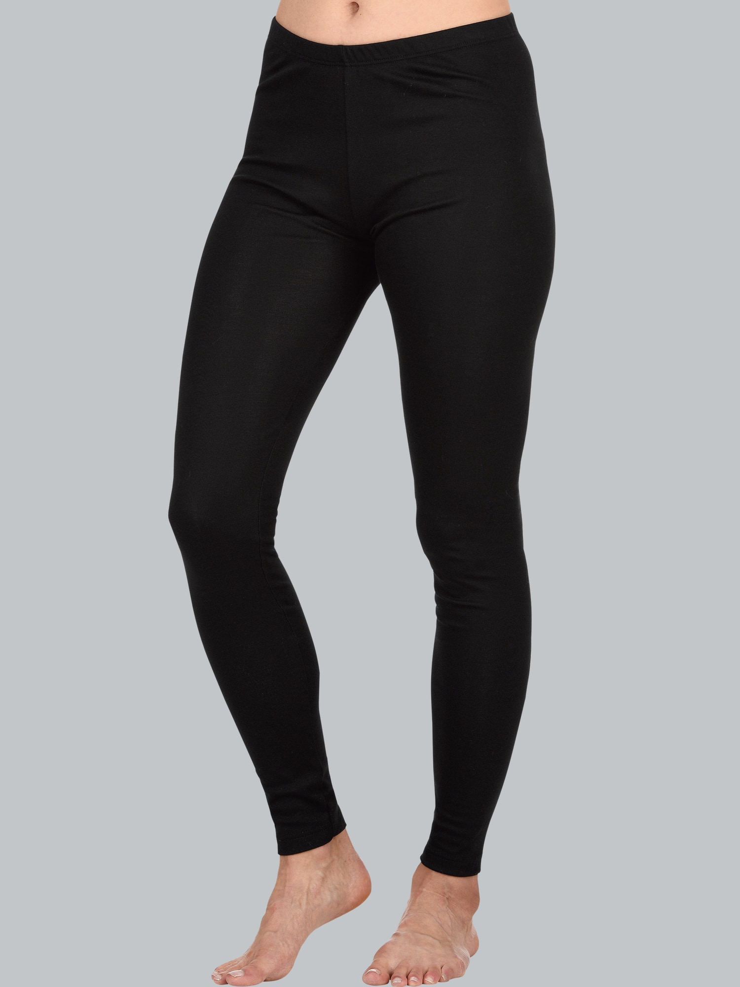 Leggings aus Baumwolle/Elastan Schwarz