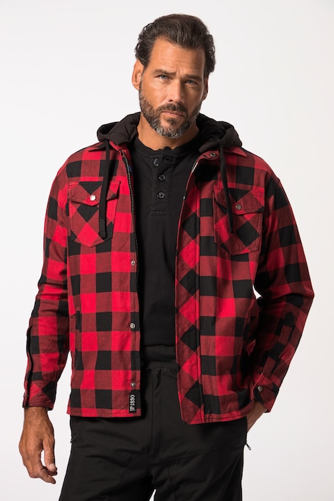 Motorrad-Jacke Lumberjack, Flanellhemd, ArmaProtect Einsätze