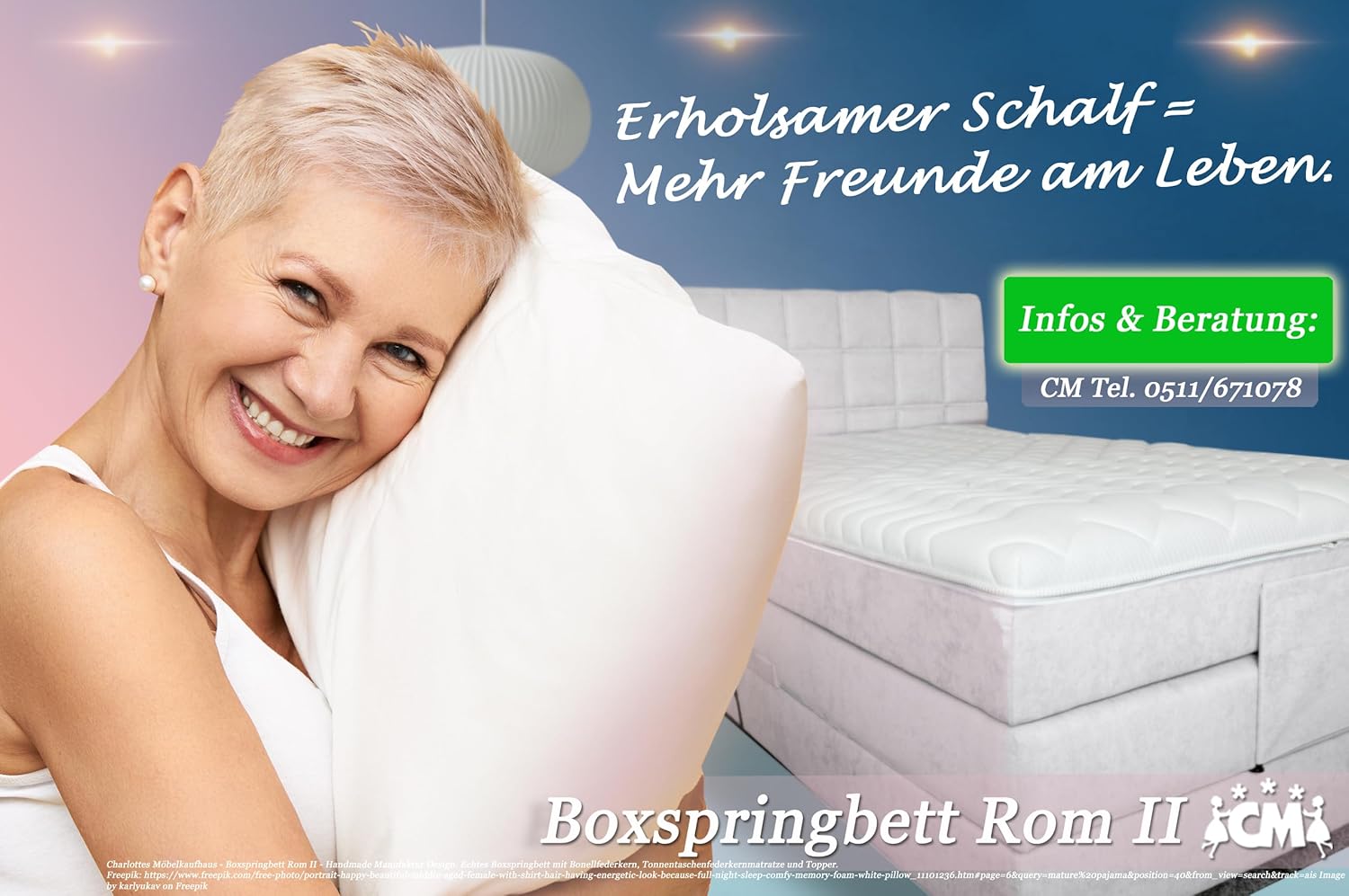 Boxspringbett ROM II elektrisch verstellbar 100x200 cm Echtes Boxspringbett mit Doppelunterfederung Härtegrad H2 H3 H4. Qualität Made in Germany. (100 x 200 cm)