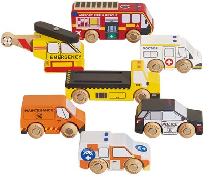 Le Toy Van Redningshelikopter & Redningsbiler