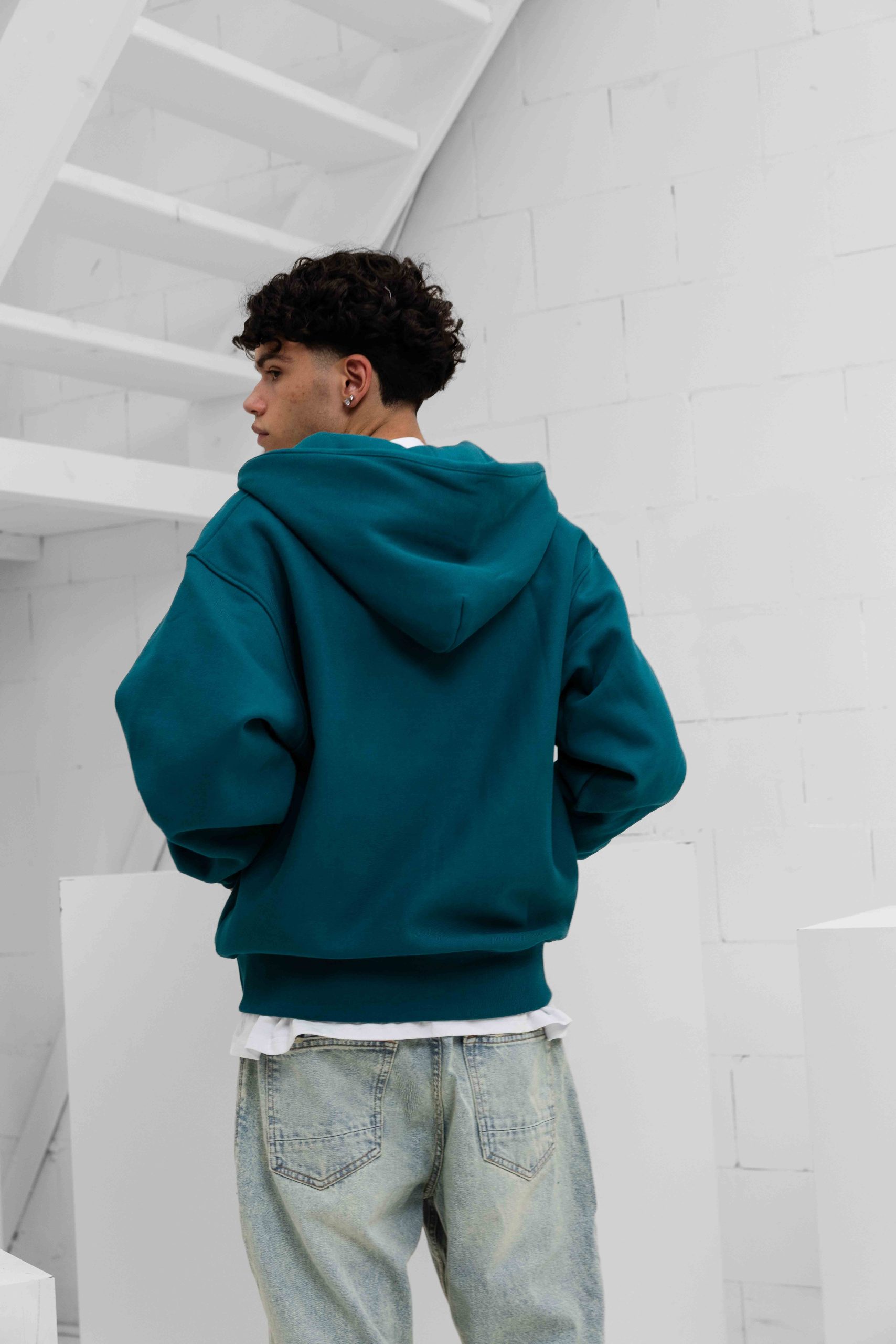 Croyez Art Gallery Zip Hoodie Heren Blauw