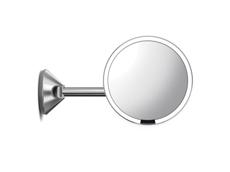 Simplehuman Kosmetikspiegel mit Sensor mit Wandhalterung Si Kosmetikspiegel mit 5x Vergrösserung