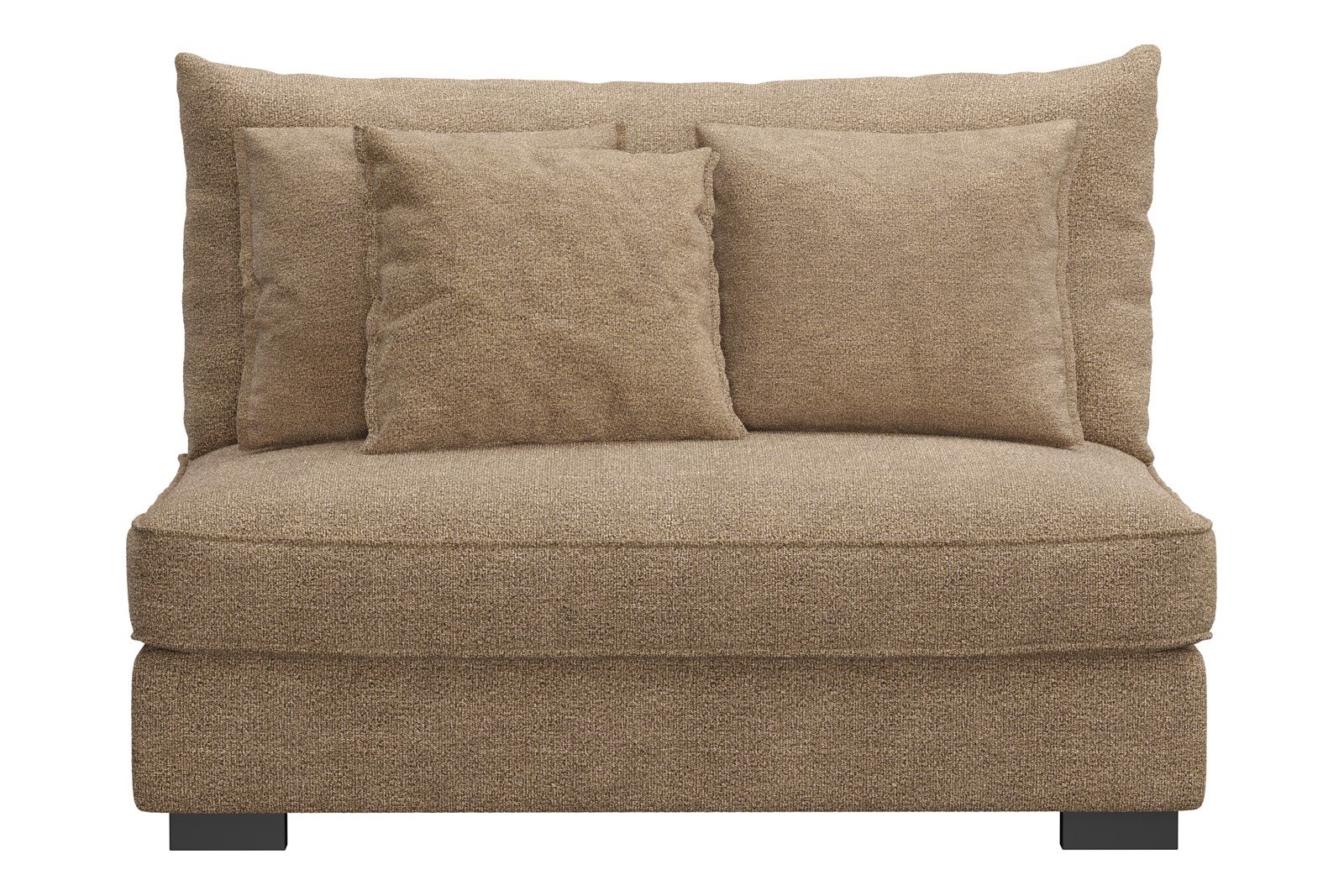 Rossi Lux 2-seter uten arm Tekstil Beatto 1012 Brun med sorte ben. Lux Komfort.