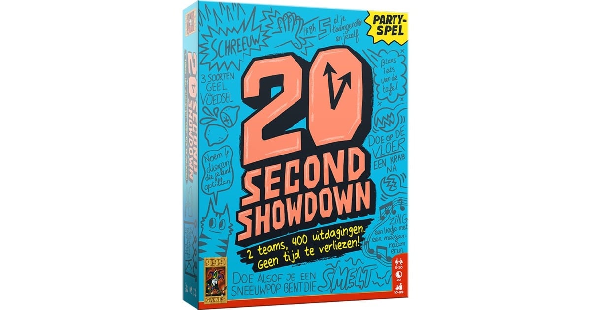 999 Games20 Second Showdown Partyspel  (Nederlands, 5-20 spelers, 30 minuten, vanaf 10 jaar)