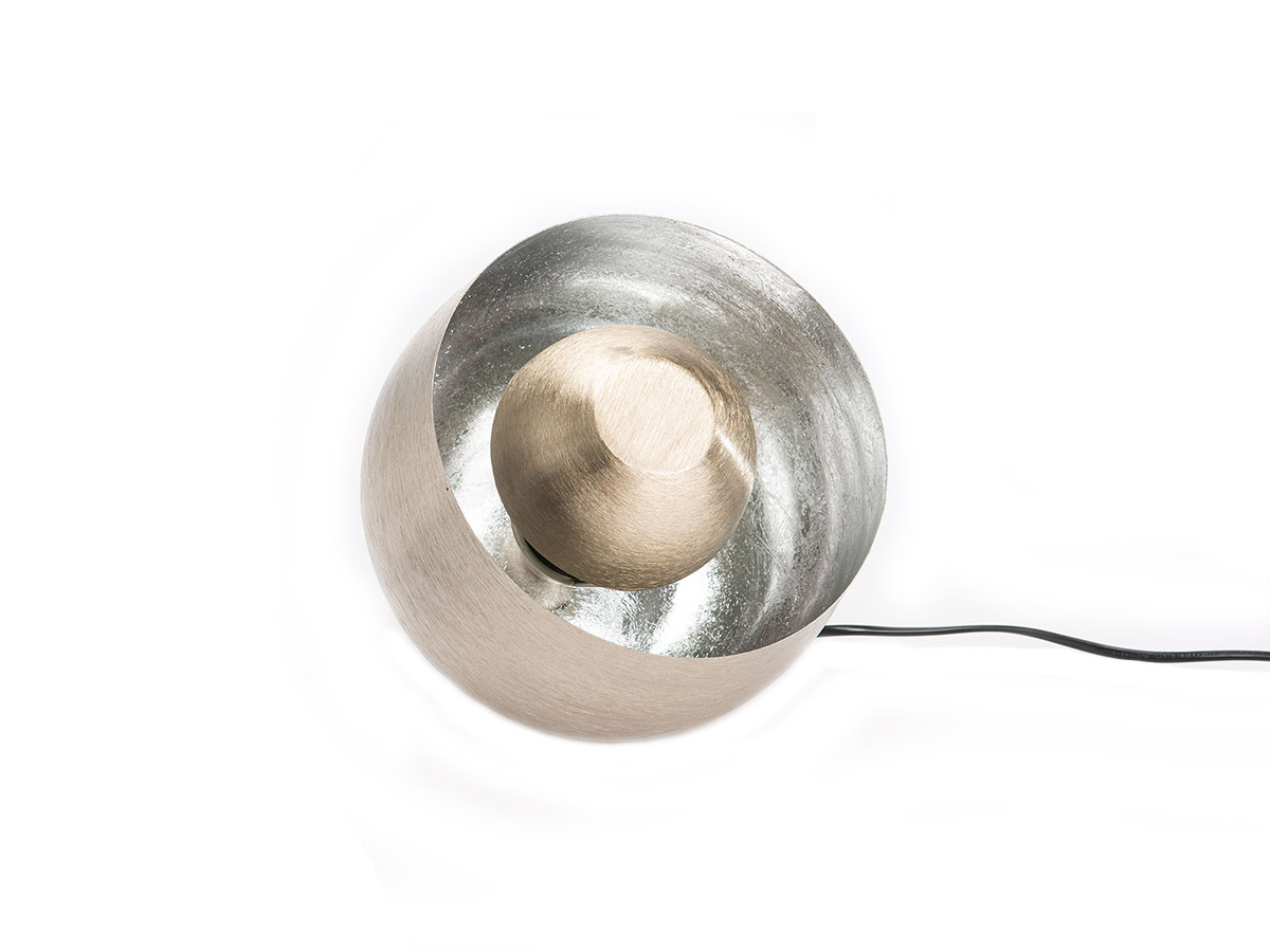 Lampe à poser samuel argenté ø 21 cm