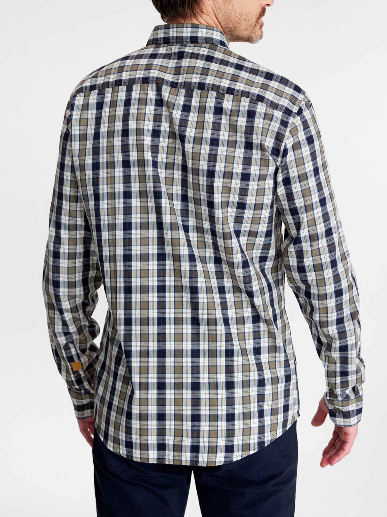 Chemise Homme Petits Carreaux Bleu et Gris