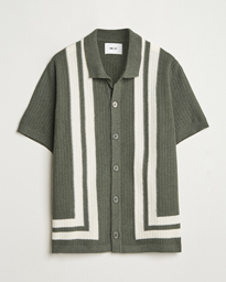 NN07 Ares Knitted Short Sleeve Shirt Ivory