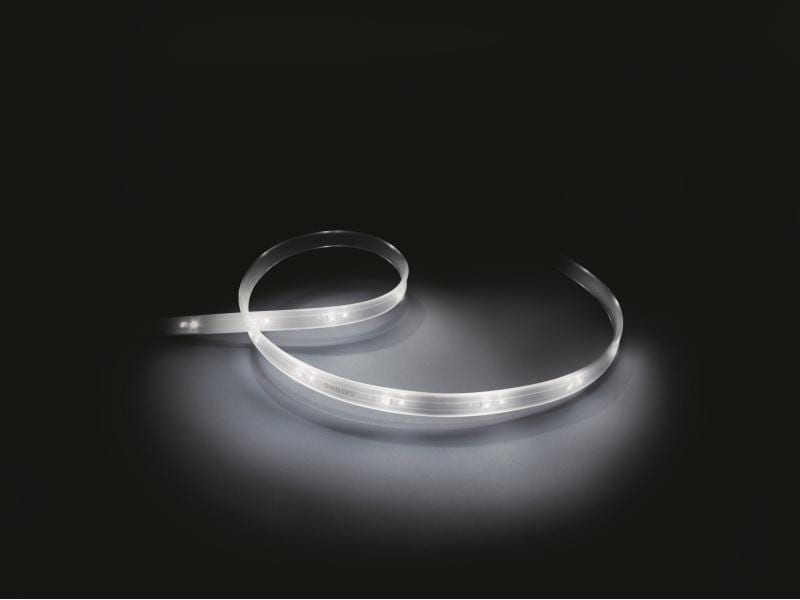 Philips Hue White & Color Ambiance Lightstrip Plus 2m Basis Kabellose, mittels Smartphone steuerbare Leuchtstreifen