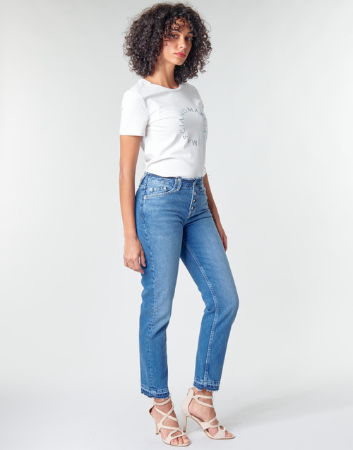 Marciano - ICED LOGO TEE - Blanc / Bleu