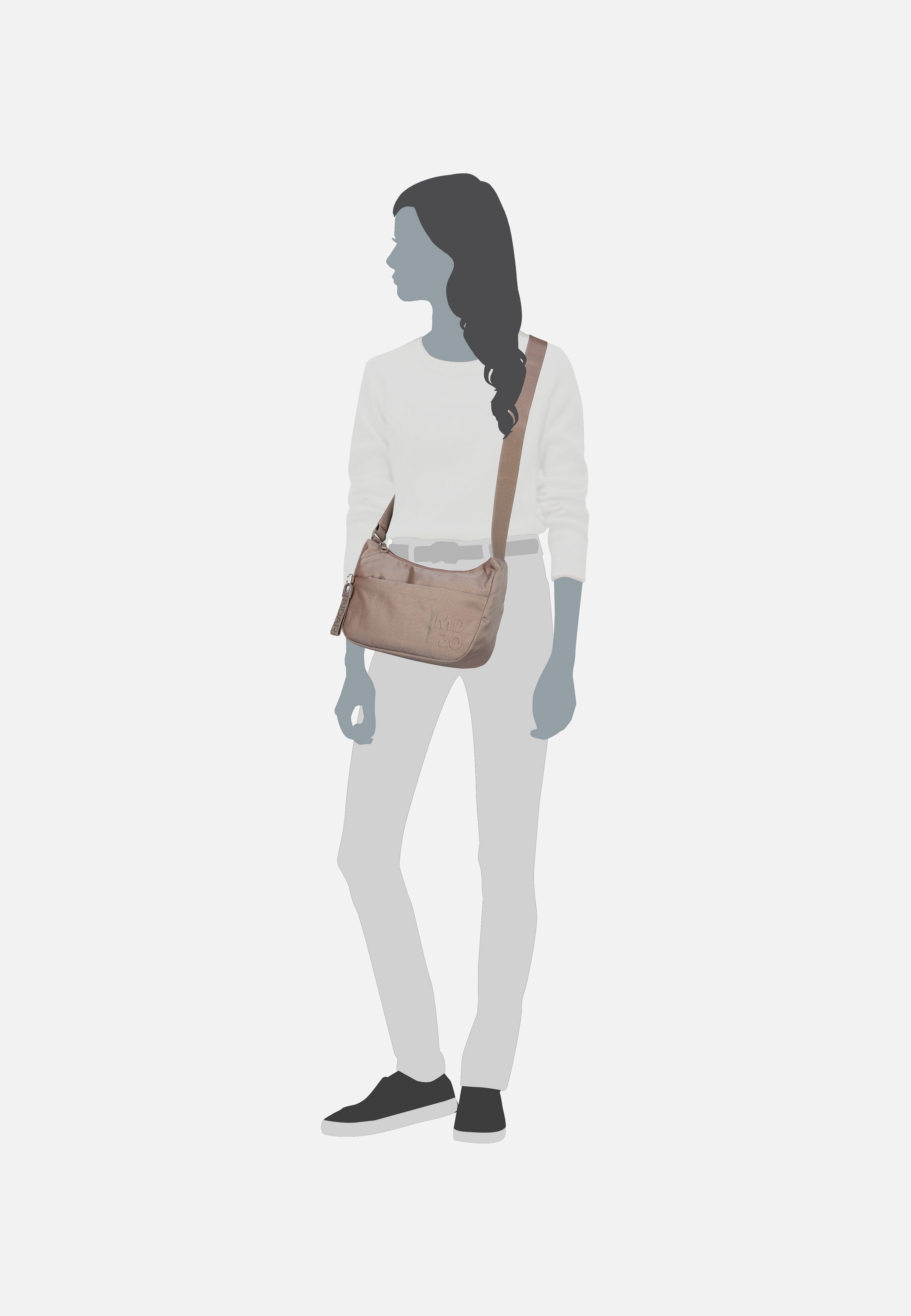 MD20 Hobo QMT30 Taupe - Beuteltasche