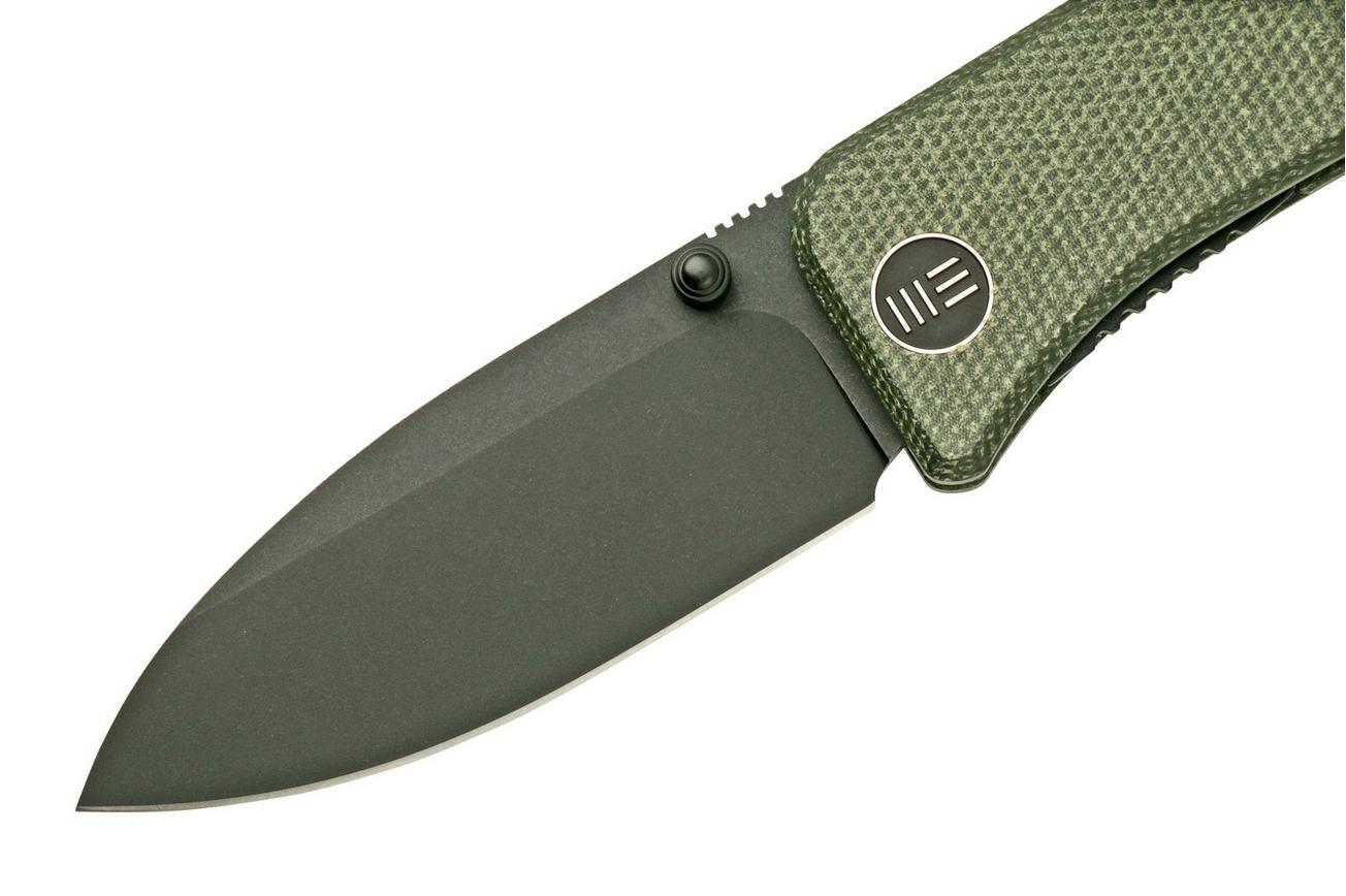 WE Knife Banter 2004J Dark Green Micarta, Black zakmes, Ben Petersen design